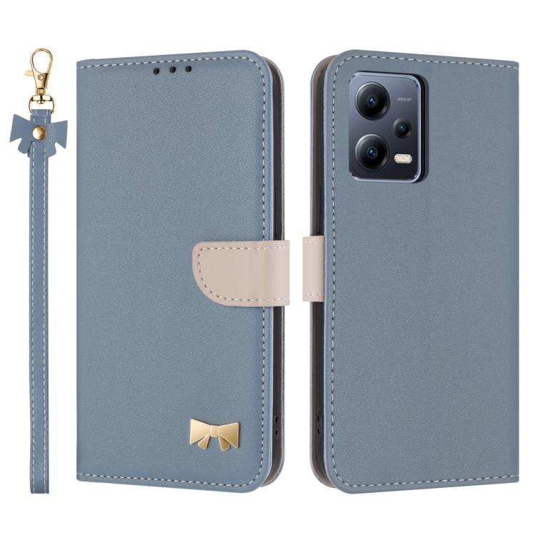 Metal Bow Leather Phone Case with Hand Strap, For Redmi Note 14 4G 164.84mm, For Redmi Note 14 Pro 5G / 14 Pro+, For Redmi Turbo 4 Pro / Poco X7 Pro, For Redmi Note 14 Pro 4G Global, For Redmi Note 14 4G 163.25mm, For Redmi 14C 4G / Poco C75           ...