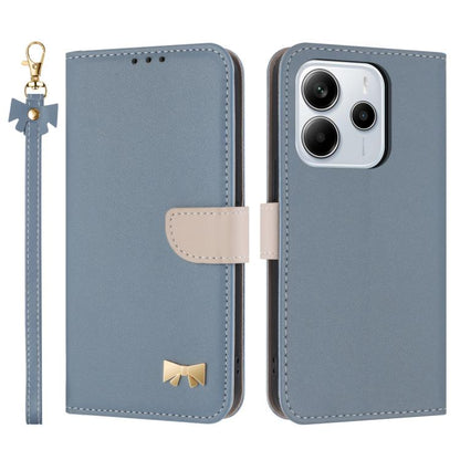 Metal Bow Leather Phone Case with Hand Strap, For Redmi Note 14 4G 164.84mm, For Redmi Note 14 Pro 5G / 14 Pro+, For Redmi Turbo 4 Pro / Poco X7 Pro, For Redmi Note 14 Pro 4G Global, For Redmi Note 14 4G 163.25mm, For Redmi 14C 4G / Poco C75           ...