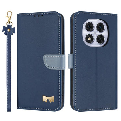 Metal Bow Leather Phone Case with Hand Strap, For Redmi Note 14 4G 164.84mm, For Redmi Note 14 Pro 5G / 14 Pro+, For Redmi Turbo 4 Pro / Poco X7 Pro, For Redmi Note 14 Pro 4G Global, For Redmi Note 14 4G 163.25mm, For Redmi 14C 4G / Poco C75           ...