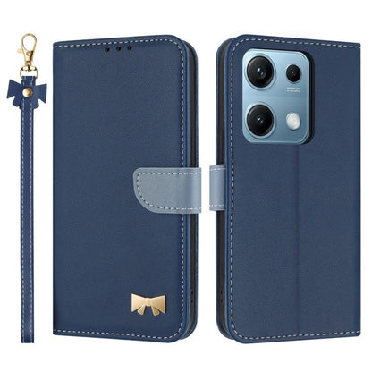 Metal Bow Leather Phone Case with Hand Strap, For Redmi Note 17 4G / 5G Global 169.7mm, For Redmi Note 17 Pro+ 5G Global 163.4mm, For Redmi 15a 5G Global, For Redmi Turbo 5 Max 5G / Poco X8 Pro Max 5G, For Redmi Turbo 5 5G / Poco X8 Pro 5G             ...
