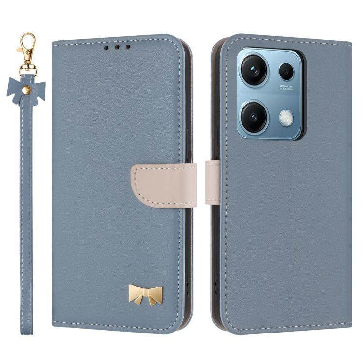 Metal Bow Leather Phone Case with Hand Strap, For Redmi Note 17 4G / 5G Global 169.7mm, For Redmi Note 17 Pro+ 5G Global 163.4mm, For Redmi 15a 5G Global, For Redmi Turbo 5 Max 5G / Poco X8 Pro Max 5G, For Redmi Turbo 5 5G / Poco X8 Pro 5G             ...