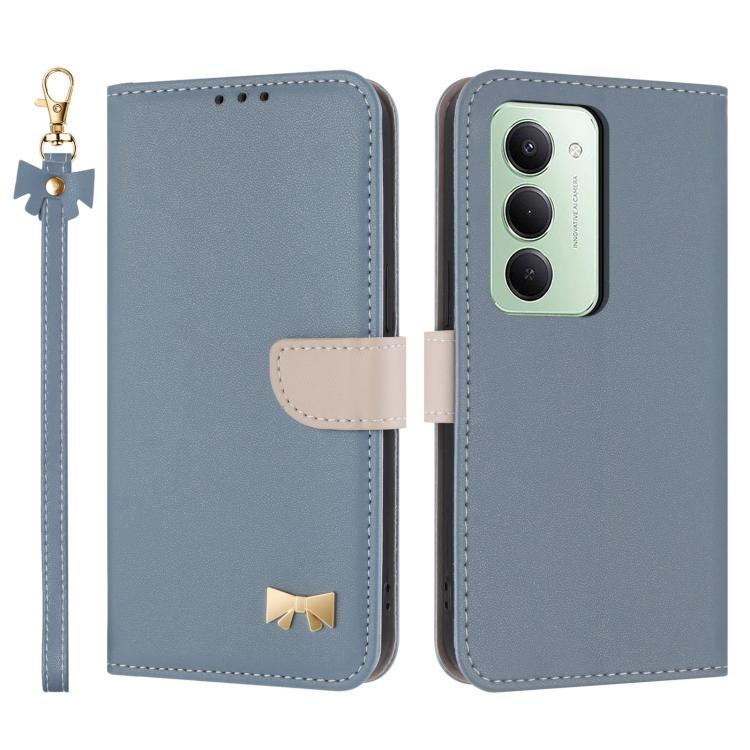 Metal Bow Leather Phone Case with Hand Strap, For Redmi Note 17 4G / 5G Global 169.7mm, For Redmi Note 17 Pro+ 5G Global 163.4mm, For Redmi 15a 5G Global, For Redmi Turbo 5 Max 5G / Poco X8 Pro Max 5G, For Redmi Turbo 5 5G / Poco X8 Pro 5G             ...