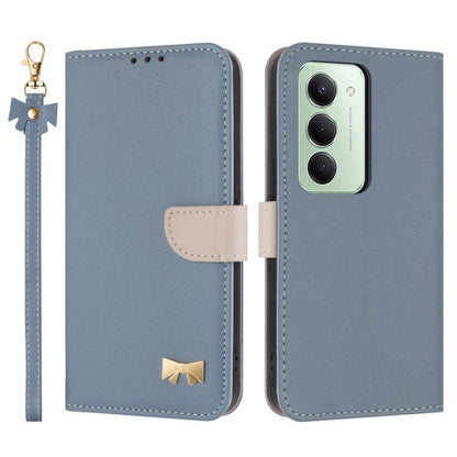Metal Bow Leather Phone Case with Hand Strap, For Redmi Note 17 4G / 5G Global 169.7mm, For Redmi Note 17 Pro+ 5G Global 163.4mm, For Redmi 15a 5G Global, For Redmi Turbo 5 Max 5G / Poco X8 Pro Max 5G, For Redmi Turbo 5 5G / Poco X8 Pro 5G             ...