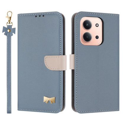 Metal Bow Leather Phone Case with Hand Strap, For Redmi Note 17 4G / 5G Global 169.7mm, For Redmi Note 17 Pro+ 5G Global 163.4mm, For Redmi 15a 5G Global, For Redmi Turbo 5 Max 5G / Poco X8 Pro Max 5G, For Redmi Turbo 5 5G / Poco X8 Pro 5G             ...