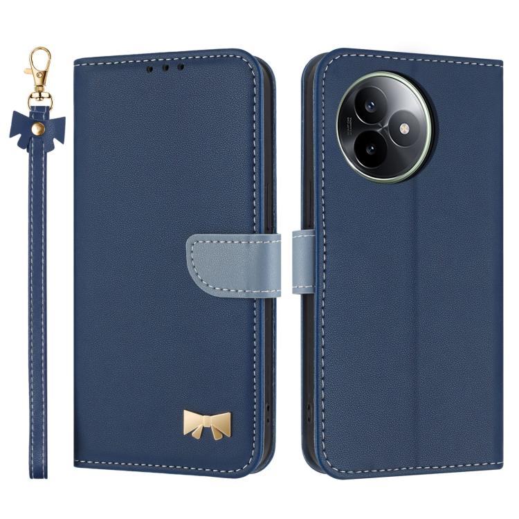 Metal Bow Leather Phone Case with Hand Strap, For Redmi Note 17 4G / 5G Global 169.7mm, For Redmi Note 17 Pro+ 5G Global 163.4mm, For Redmi 15a 5G Global, For Redmi Turbo 5 Max 5G / Poco X8 Pro Max 5G, For Redmi Turbo 5 5G / Poco X8 Pro 5G             ...