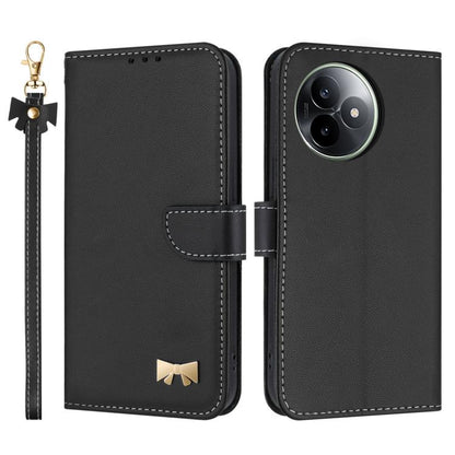 Metal Bow Leather Phone Case with Hand Strap, For Redmi Note 17 4G / 5G Global 169.7mm, For Redmi Note 17 Pro+ 5G Global 163.4mm, For Redmi 15a 5G Global, For Redmi Turbo 5 Max 5G / Poco X8 Pro Max 5G, For Redmi Turbo 5 5G / Poco X8 Pro 5G             ...