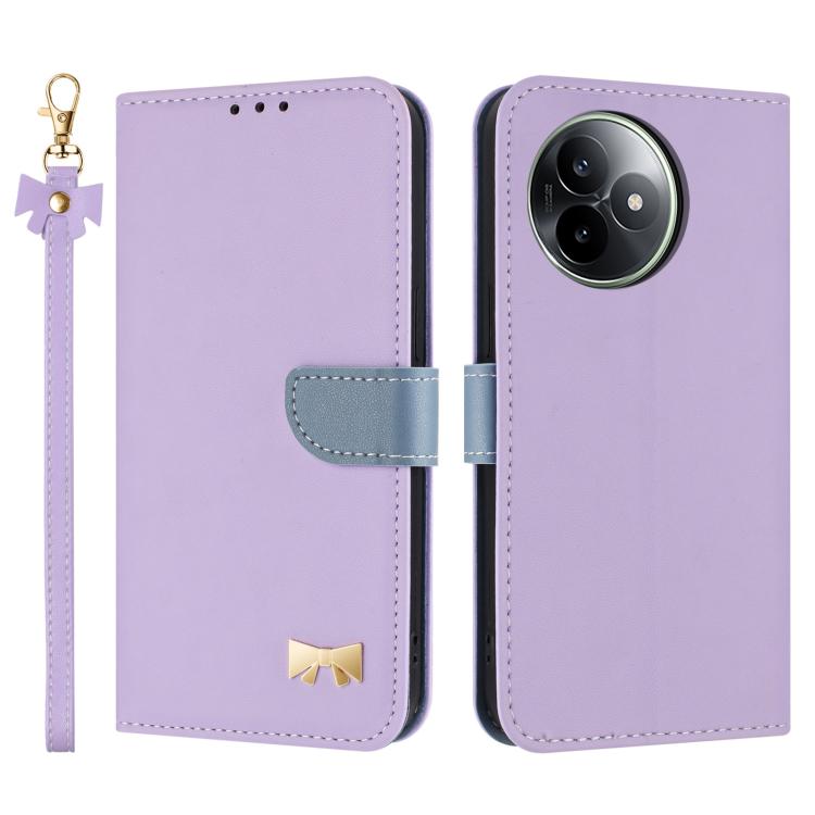Metal Bow Leather Phone Case with Hand Strap, For Redmi Note 17 4G / 5G Global 169.7mm, For Redmi Note 17 Pro+ 5G Global 163.4mm, For Redmi 15a 5G Global, For Redmi Turbo 5 Max 5G / Poco X8 Pro Max 5G, For Redmi Turbo 5 5G / Poco X8 Pro 5G             ...