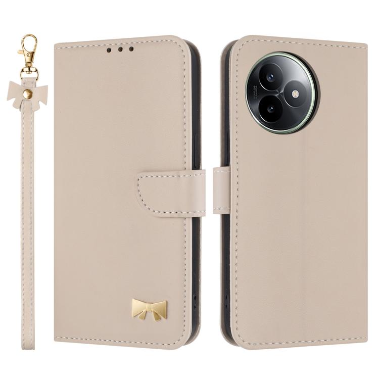 Metal Bow Leather Phone Case with Hand Strap, For Redmi Note 17 4G / 5G Global 169.7mm, For Redmi Note 17 Pro+ 5G Global 163.4mm, For Redmi 15a 5G Global, For Redmi Turbo 5 Max 5G / Poco X8 Pro Max 5G, For Redmi Turbo 5 5G / Poco X8 Pro 5G             ...