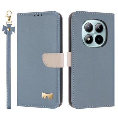 Metal Bow Leather Phone Case with Hand Strap, For Redmi Note 17 4G / 5G Global 169.7mm, For Redmi Note 17 Pro+ 5G Global 163.4mm, For Redmi 15a 5G Global, For Redmi Turbo 5 Max 5G / Poco X8 Pro Max 5G, For Redmi Turbo 5 5G / Poco X8 Pro 5G             ...
