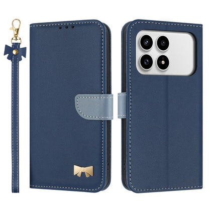 Metal Bow Leather Phone Case with Hand Strap, For Redmi Note 17 4G / 5G Global 169.7mm, For Redmi Note 17 Pro+ 5G Global 163.4mm, For Redmi 15a 5G Global, For Redmi Turbo 5 Max 5G / Poco X8 Pro Max 5G, For Redmi Turbo 5 5G / Poco X8 Pro 5G             ...