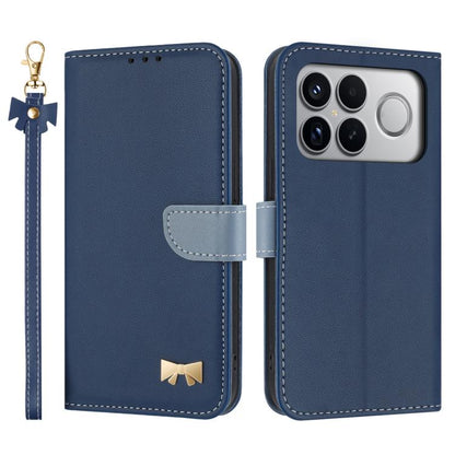 Metal Bow Leather Phone Case with Hand Strap, For Redmi Note 17 4G / 5G Global 169.7mm, For Redmi Note 17 Pro+ 5G Global 163.4mm, For Redmi 15a 5G Global, For Redmi Turbo 5 Max 5G / Poco X8 Pro Max 5G, For Redmi Turbo 5 5G / Poco X8 Pro 5G             ...