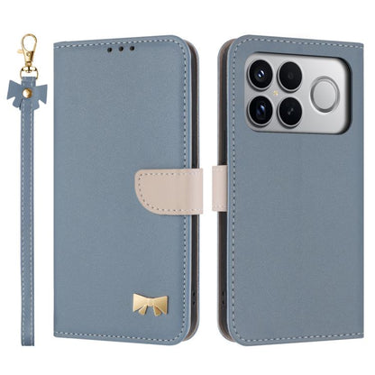 Metal Bow Leather Phone Case with Hand Strap, For Redmi Note 17 4G / 5G Global 169.7mm, For Redmi Note 17 Pro+ 5G Global 163.4mm, For Redmi 15a 5G Global, For Redmi Turbo 5 Max 5G / Poco X8 Pro Max 5G, For Redmi Turbo 5 5G / Poco X8 Pro 5G             ...