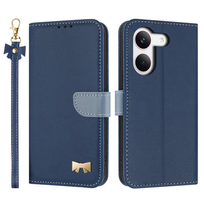 Metal Bow Leather Phone Case with Hand Strap, For Redmi Note 17 4G / 5G Global 169.7mm, For Redmi Note 17 Pro+ 5G Global 163.4mm, For Redmi 15a 5G Global, For Redmi Turbo 5 Max 5G / Poco X8 Pro Max 5G, For Redmi Turbo 5 5G / Poco X8 Pro 5G             ...
