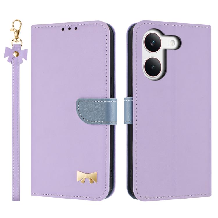 Metal Bow Leather Phone Case with Hand Strap, For Redmi Note 17 4G / 5G Global 169.7mm, For Redmi Note 17 Pro+ 5G Global 163.4mm, For Redmi 15a 5G Global, For Redmi Turbo 5 Max 5G / Poco X8 Pro Max 5G, For Redmi Turbo 5 5G / Poco X8 Pro 5G             ...