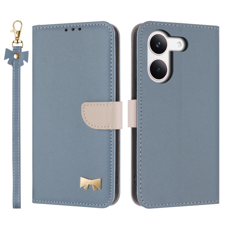 Metal Bow Leather Phone Case with Hand Strap, For Redmi Note 17 4G / 5G Global 169.7mm, For Redmi Note 17 Pro+ 5G Global 163.4mm, For Redmi 15a 5G Global, For Redmi Turbo 5 Max 5G / Poco X8 Pro Max 5G, For Redmi Turbo 5 5G / Poco X8 Pro 5G             ...