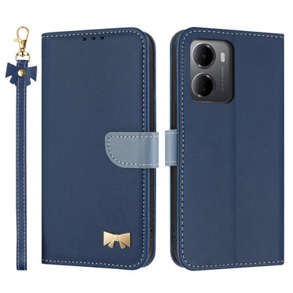 Metal Bow Leather Phone Case with Hand Strap, For Redmi Note 17 4G / 5G Global 169.7mm, For Redmi Note 17 Pro+ 5G Global 163.4mm, For Redmi 15a 5G Global, For Redmi Turbo 5 Max 5G / Poco X8 Pro Max 5G, For Redmi Turbo 5 5G / Poco X8 Pro 5G             ...