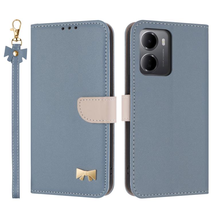 Metal Bow Leather Phone Case with Hand Strap, For Redmi Note 17 4G / 5G Global 169.7mm, For Redmi Note 17 Pro+ 5G Global 163.4mm, For Redmi 15a 5G Global, For Redmi Turbo 5 Max 5G / Poco X8 Pro Max 5G, For Redmi Turbo 5 5G / Poco X8 Pro 5G             ...