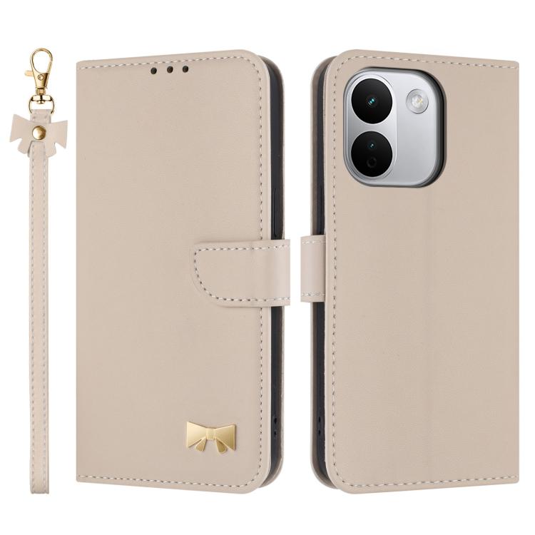 Metal Bow Leather Phone Case with Hand Strap, For Redmi Note 17 4G / 5G Global 169.7mm, For Redmi Note 17 Pro+ 5G Global 163.4mm, For Redmi 15a 5G Global, For Redmi Turbo 5 Max 5G / Poco X8 Pro Max 5G, For Redmi Turbo 5 5G / Poco X8 Pro 5G             ...
