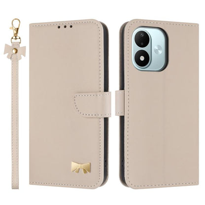 Metal Bow Leather Phone Case with Hand Strap, For Redmi Note 17 4G / 5G Global 169.7mm, For Redmi Note 17 Pro+ 5G Global 163.4mm, For Redmi 15a 5G Global, For Redmi Turbo 5 Max 5G / Poco X8 Pro Max 5G, For Redmi Turbo 5 5G / Poco X8 Pro 5G             ...