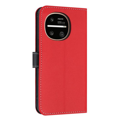 Metal Bow Leather Phone Case with Hand Strap, For Sharp Aquos R11, For Sharp Aquos wish5, For Sharp Aquos Sense9, For Sharp Simple Sumaho 6 SHG09