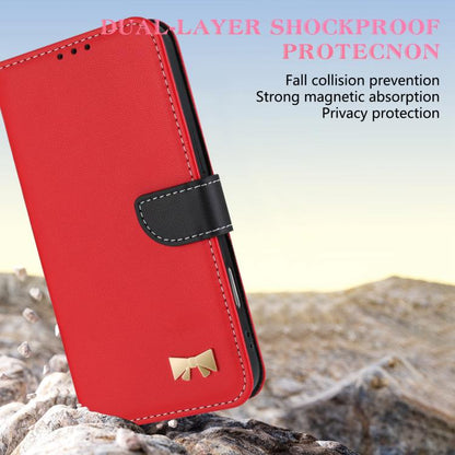 Metal Bow Leather Phone Case with Hand Strap, For Sharp Aquos R11, For Sharp Aquos wish5, For Sharp Aquos Sense9, For Sharp Simple Sumaho 6 SHG09