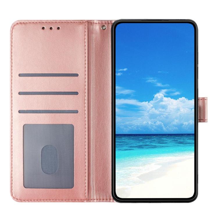 Rose Flower Embossing Pattern Leather Phone Case, For Honor X5b