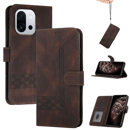 Cubic Skin Feel Flip Leather Phone Case, For OnePlus N6x 5G, For OnePlus N6 4G, For OnePlus Turbo 6 / 6V, For OnePlus Ace 6, For OnePlus 15, For OnePlus 13T, For OnePlus Ace 5 / 13R Global