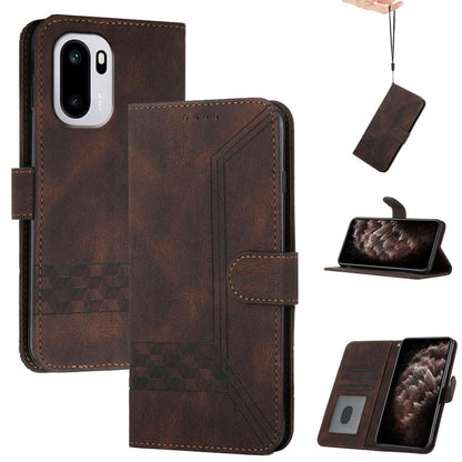 Cubic Skin Feel Flip Leather Phone Case, For OnePlus N6x 5G, For OnePlus N6 4G, For OnePlus Turbo 6 / 6V, For OnePlus Ace 6, For OnePlus 15, For OnePlus 13T, For OnePlus Ace 5 / 13R Global