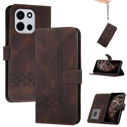 Cubic Skin Feel Flip Leather Phone Case, For OnePlus N6x 5G, For OnePlus N6 4G, For OnePlus Turbo 6 / 6V, For OnePlus Ace 6, For OnePlus 15, For OnePlus 13T, For OnePlus Ace 5 / 13R Global