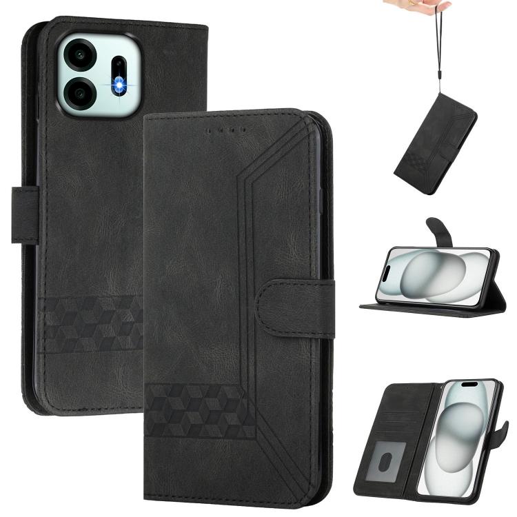 Cubic Skin Feel Flip Leather Phone Case, For OnePlus N6x 5G, For OnePlus N6 4G, For OnePlus Turbo 6 / 6V, For OnePlus Ace 6, For OnePlus 15, For OnePlus 13T, For OnePlus Ace 5 / 13R Global