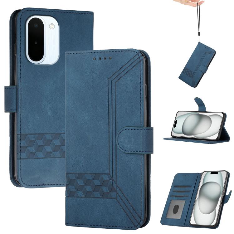 Cubic Skin Feel Flip Leather Phone Case, For OnePlus N6x 5G, For OnePlus N6 4G, For OnePlus Turbo 6 / 6V, For OnePlus Ace 6, For OnePlus 15, For OnePlus 13T, For OnePlus Ace 5 / 13R Global