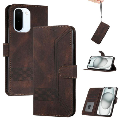 Cubic Skin Feel Flip Leather Phone Case, For OnePlus N6x 5G, For OnePlus N6 4G, For OnePlus Turbo 6 / 6V, For OnePlus Ace 6, For OnePlus 15, For OnePlus 13T, For OnePlus Ace 5 / 13R Global