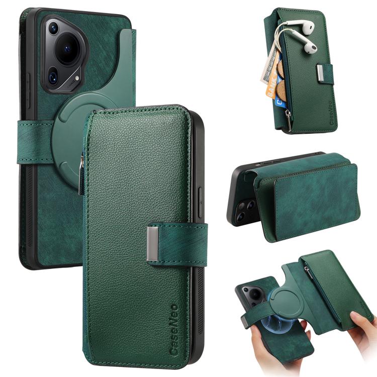 CaseNeo MagSafe RFID Anti-theft Zipper Wallet Retro Leather Phone Case, For Huawei nova 16, For Huawei Pura 90 5G, For Huawei Enjoy 90 Plus 5G, For Huawei Mate 70 Air 5G, For Huawei Pura 80 Ultra 5G, For Huawei Pura 80 Pro / 80 Pro+ 5G                 ...