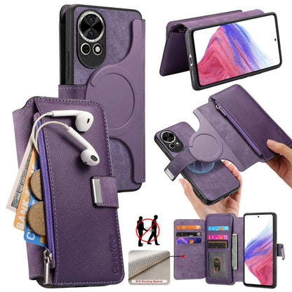 CaseNeo MagSafe RFID Anti-theft Zipper Wallet Retro Leather Phone Case, For Huawei nova 16, For Huawei Pura 90 5G, For Huawei Enjoy 90 Plus 5G, For Huawei Mate 70 Air 5G, For Huawei Pura 80 Ultra 5G, For Huawei Pura 80 Pro / 80 Pro+ 5G                 ...