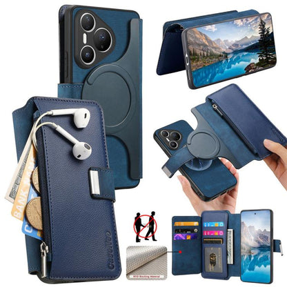 CaseNeo MagSafe RFID Anti-theft Zipper Wallet Retro Leather Phone Case, For Huawei nova 16, For Huawei Pura 90 5G, For Huawei Enjoy 90 Plus 5G, For Huawei Mate 70 Air 5G, For Huawei Pura 80 Ultra 5G, For Huawei Pura 80 Pro / 80 Pro+ 5G                 ...