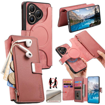 CaseNeo MagSafe RFID Anti-theft Zipper Wallet Retro Leather Phone Case, For Huawei nova 16, For Huawei Pura 90 5G, For Huawei Enjoy 90 Plus 5G, For Huawei Mate 70 Air 5G, For Huawei Pura 80 Ultra 5G, For Huawei Pura 80 Pro / 80 Pro+ 5G                 ...