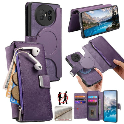 CaseNeo MagSafe RFID Anti-theft Zipper Wallet Retro Leather Phone Case, For Huawei nova 16, For Huawei Pura 90 5G, For Huawei Enjoy 90 Plus 5G, For Huawei Mate 70 Air 5G, For Huawei Pura 80 Ultra 5G, For Huawei Pura 80 Pro / 80 Pro+ 5G                 ...