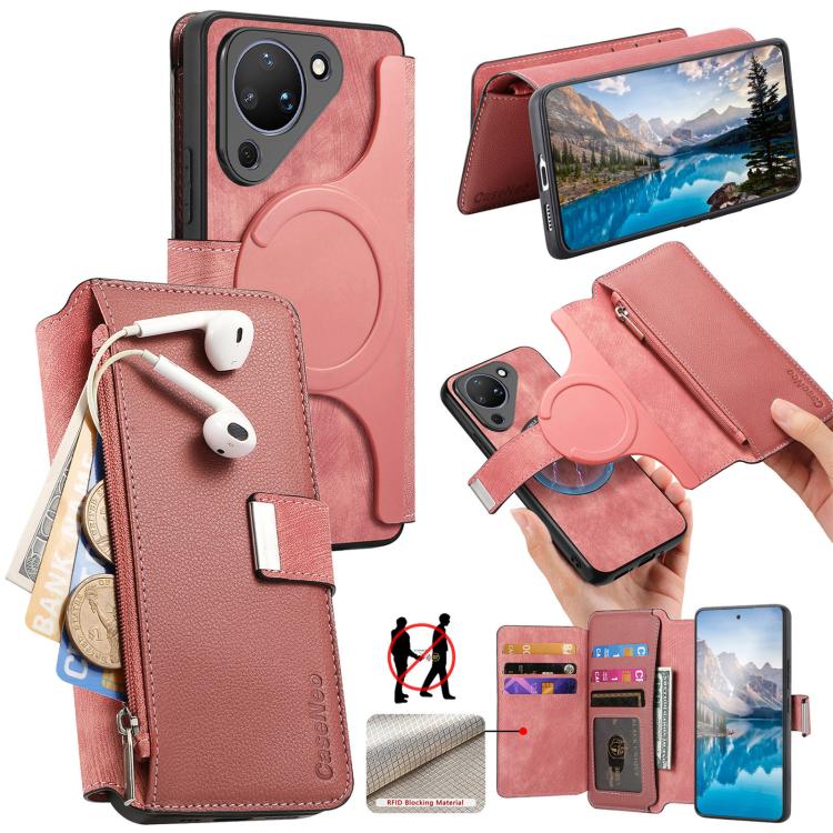 CaseNeo MagSafe RFID Anti-theft Zipper Wallet Retro Leather Phone Case, For Huawei nova 16, For Huawei Pura 90 5G, For Huawei Enjoy 90 Plus 5G, For Huawei Mate 70 Air 5G, For Huawei Pura 80 Ultra 5G, For Huawei Pura 80 Pro / 80 Pro+ 5G                 ...