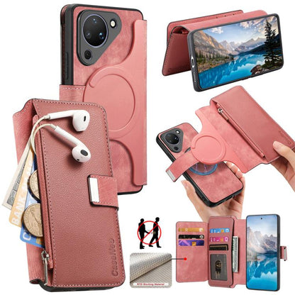 CaseNeo MagSafe RFID Anti-theft Zipper Wallet Retro Leather Phone Case, For Huawei nova 16, For Huawei Pura 90 5G, For Huawei Enjoy 90 Plus 5G, For Huawei Mate 70 Air 5G, For Huawei Pura 80 Ultra 5G, For Huawei Pura 80 Pro / 80 Pro+ 5G                 ...