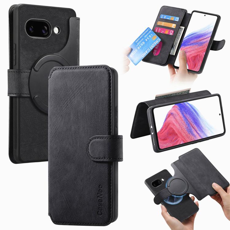 CaseNeo MagSafe RFID Anti-theft Retro Leather Phone Case, For Google Pixel 11 Pro XL, For Google Pixel 10a, For Google Pixel 10 Pro XL / 9 Pro XL, For Google Pixel 10 / 10 Pro / 9 / 9 Pro, For Google Pixel 9a