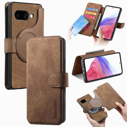 CaseNeo MagSafe RFID Anti-theft Retro Leather Phone Case, For Google Pixel 11 Pro XL, For Google Pixel 10a, For Google Pixel 10 Pro XL / 9 Pro XL, For Google Pixel 10 / 10 Pro / 9 / 9 Pro, For Google Pixel 9a