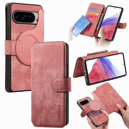 CaseNeo MagSafe RFID Anti-theft Retro Leather Phone Case, For Google Pixel 11 Pro XL, For Google Pixel 10a, For Google Pixel 10 Pro XL / 9 Pro XL, For Google Pixel 10 / 10 Pro / 9 / 9 Pro, For Google Pixel 9a