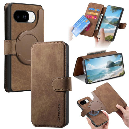 CaseNeo MagSafe RFID Anti-theft Retro Leather Phone Case, For Google Pixel 11 Pro XL, For Google Pixel 10a, For Google Pixel 10 Pro XL / 9 Pro XL, For Google Pixel 10 / 10 Pro / 9 / 9 Pro, For Google Pixel 9a