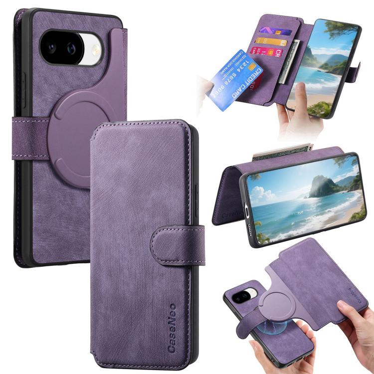 CaseNeo MagSafe RFID Anti-theft Retro Leather Phone Case, For Google Pixel 11 Pro XL, For Google Pixel 10a, For Google Pixel 10 Pro XL / 9 Pro XL, For Google Pixel 10 / 10 Pro / 9 / 9 Pro, For Google Pixel 9a
