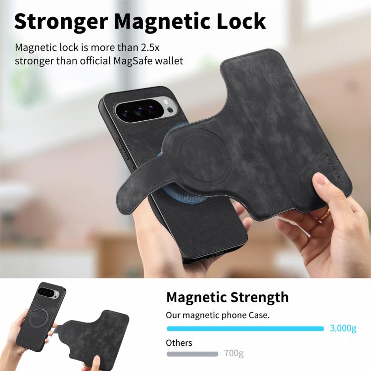CaseNeo MagSafe RFID Anti-theft Retro Leather Phone Case, For Google Pixel 11 Pro XL, For Google Pixel 10a, For Google Pixel 10 Pro XL / 9 Pro XL, For Google Pixel 10 / 10 Pro / 9 / 9 Pro, For Google Pixel 9a