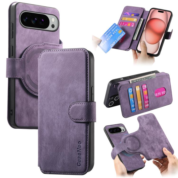 CaseNeo MagSafe RFID Anti-theft Retro Leather Phone Case, For Google Pixel 11 Pro XL, For Google Pixel 10a, For Google Pixel 10 Pro XL / 9 Pro XL, For Google Pixel 10 / 10 Pro / 9 / 9 Pro, For Google Pixel 9a