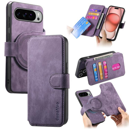 CaseNeo MagSafe RFID Anti-theft Retro Leather Phone Case, For Google Pixel 11 Pro XL, For Google Pixel 10a, For Google Pixel 10 Pro XL / 9 Pro XL, For Google Pixel 10 / 10 Pro / 9 / 9 Pro, For Google Pixel 9a