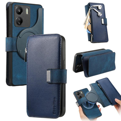 CaseNeo MagSafe RFID Anti-theft Zipper Wallet Retro Leather Phone Case, For Redmi Turbo 5 Max / Poco X8 Pro Max, For Redmi Turbo 5 5G / Poco X8 Pro 5G, For Redmi Note 15 Pro+ Global 163.3mm, For Redmi Note 15 4G / 5G Global 164mm                       ...