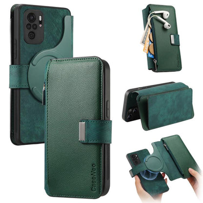 CaseNeo MagSafe RFID Anti-theft Zipper Wallet Retro Leather Phone Case, For Redmi Note 13 Pro 4G, For Redmi Note 13 4G, For Redmi Note 13R Pro 5G, For Redmi Note 13 5G, For Redmi Note 13 Pro+, For Redmi Note 13 Pro 5G, For Redmi Note 12 4G Global      ...