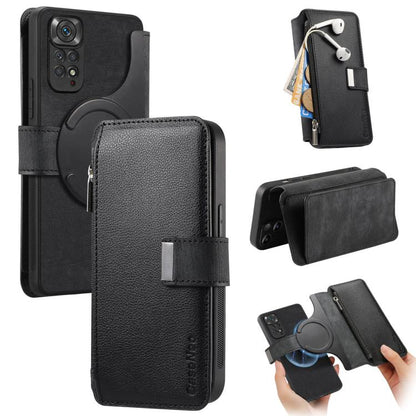 CaseNeo MagSafe RFID Anti-theft Zipper Wallet Retro Leather Phone Case, For Redmi Note 13 Pro 4G, For Redmi Note 13 4G, For Redmi Note 13R Pro 5G, For Redmi Note 13 5G, For Redmi Note 13 Pro+, For Redmi Note 13 Pro 5G, For Redmi Note 12 4G Global      ...